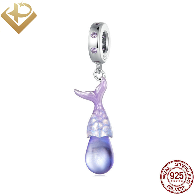 Pulgati 925 sterling silver beading bracelet necklace pendant DIY charm