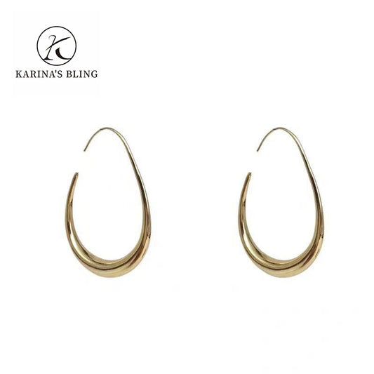 Karina's Bling Modern Stylish Water-drop Earrings with Silver Needle Anti-allergy Jewelry.