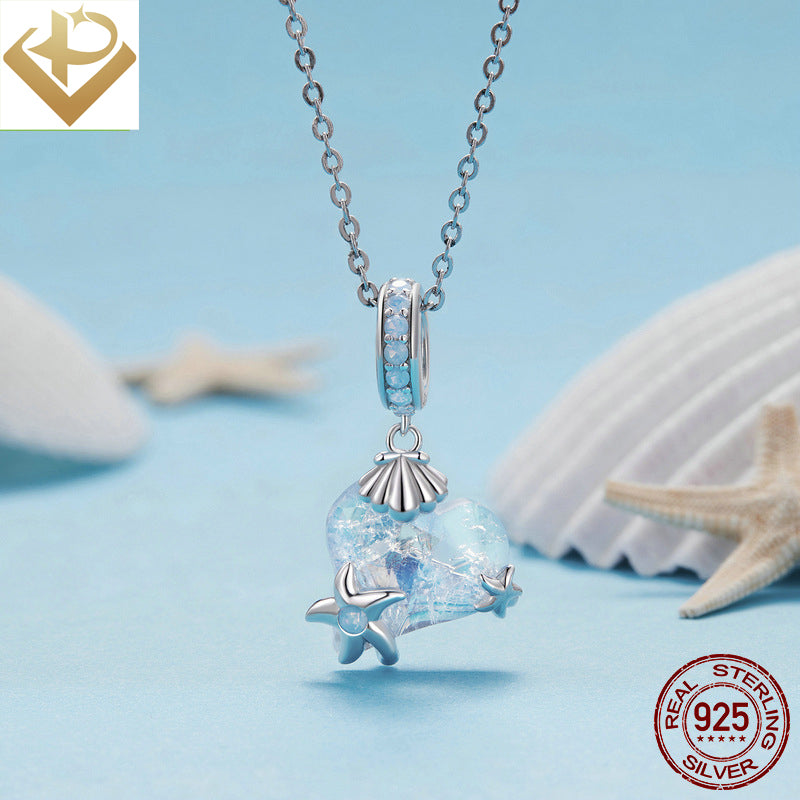 Pulgati 925 sterling silver beading bracelet necklace pendant DIY charm