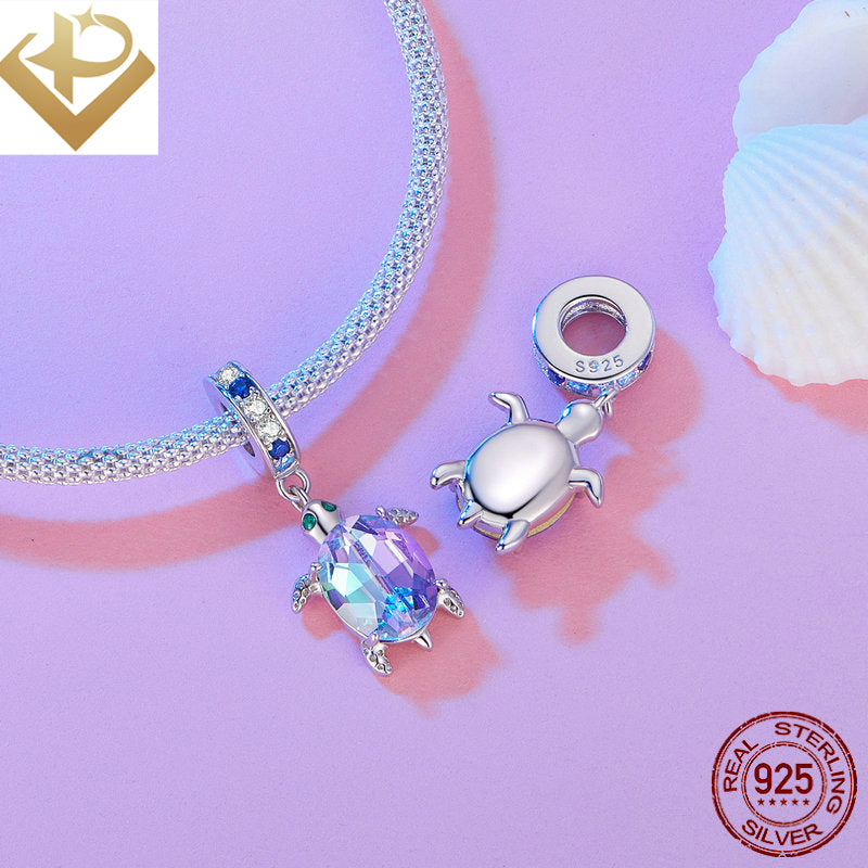 Pulgati 925 sterling silver beading bracelet necklace pendant DIY charm