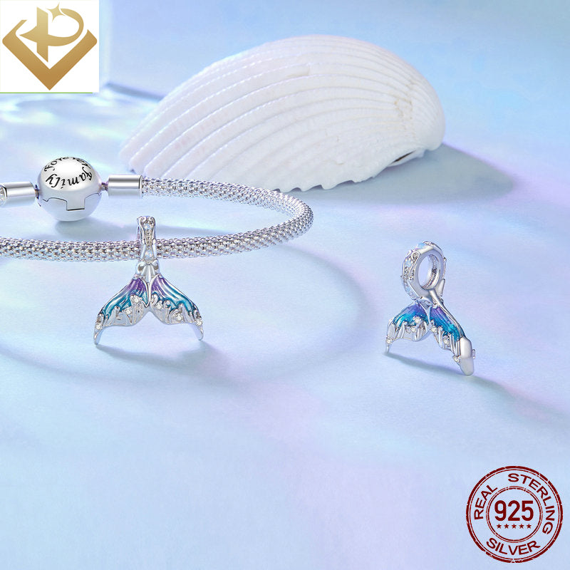 Pulgati 925 sterling silver beading bracelet necklace pendant DIY charm