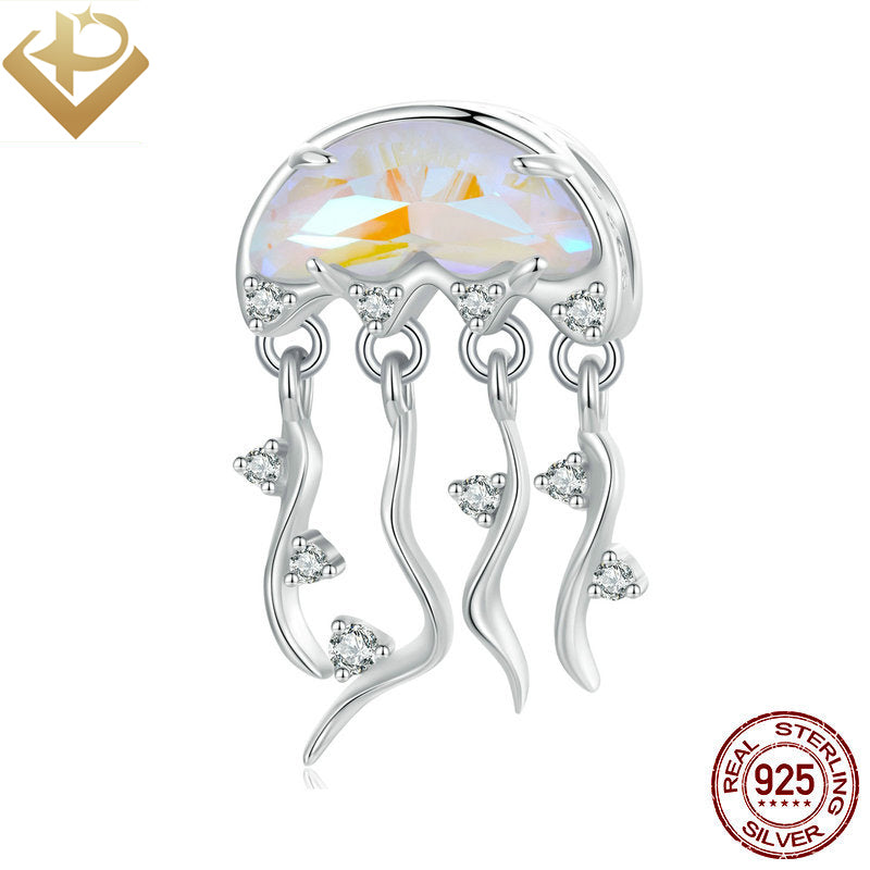 Pulgati 925 sterling silver beading bracelet necklace pendant DIY charm