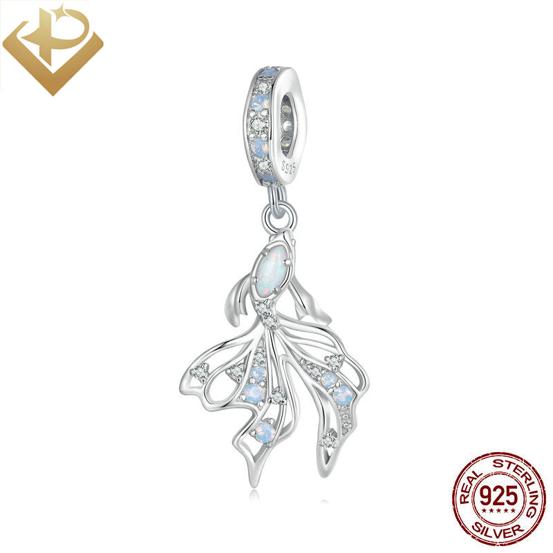 Pulgati 925 sterling silver beading bracelet necklace pendant DIY charm