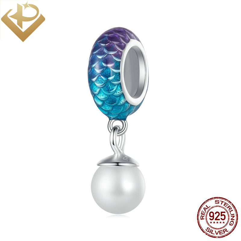 Pulgati 925 sterling silver beading bracelet necklace pendant DIY charm